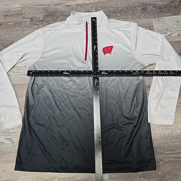Wisconsin Badgers Coliseum L Long Sleeve Quarter Zip Men's Medium NCAA Dri-Fit - Picture 2 of 11